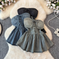 American style hottie tops for women Millennial style sexy slim fit denim tube tops for women R0365