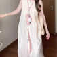 Simple and generous dress minimalist sleeveless vest temperament suit skirt R0758