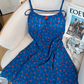 Pure desire style sexy suspender dress female new style waist slimming holiday style A-line skirt R3993