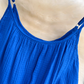 French style super fairy blue suspender skirt holiday dress slim petite loose travel beach skirt R0381