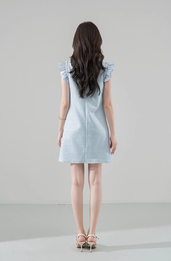 French dress new summer style temperament slimming high-end short sleeveless skirt R4302