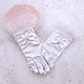 Girls Gloves Lace Bow Satin Elastic Children Flower Girl Dress Performance Dance Etiquette     S6246