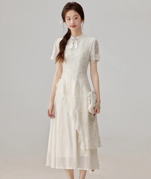 2025 new summer new Chinese dress improved cheongsam young style skirt R1888