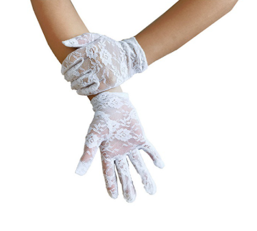 Lace gloves wedding pageant princess flower girl gloves dress opera for children party wedding     S6230