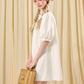 French high-end silk cotton palace embroidery baby doll dress R5211