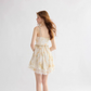 French suspender dress floral dress seaside holiday skirt short skirt R2766