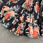 Holiday one-shoulder off-shoulder printed chiffon jumpsuit skirt super fairy wide-leg pants jumpsuit R0380