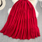 Gentle style, super fairy, one shoulder, off-shoulder, waist, slim, A-line dress, seaside holiday, long skirt R0372