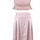 A complete set of backless polka dot suspender top and skirt, salty and mature two-piece suit new style R0445