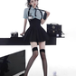 College style suspender fishbone dress 2025 large size pure desire JK suit skirt R1049