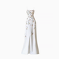 French flower embroidered sling dress 2025 high-end heavy waist dress R1171