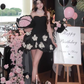 Birthday party dress high-end niche princess tutu black tube top dress R1788