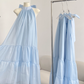 Blue sleeveless dress loose and slim 2025 new temperament gentle skirt R2083