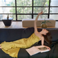 French silk satin suspender dress with backless vacation outfit fishtail slit inner long skirt R1531