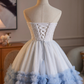 Cute Ruffled A-Line Strapless Bodycon Mini Birthday Dress Homecoming Dress RS362