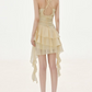 Flowy Pastel Yellow Ruffled Homecoming Dress A-Line Halter Corset Mini Summer Dress RS731