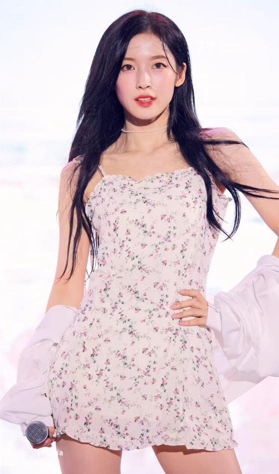 The same style as the stars, the petite and elegant girl's floral suspender dress R2923