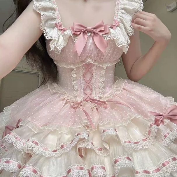 Sweet Pink Ruffled Homecoming Dress A-Line Square Bow-knot Corset Mini Birthday Dress RS736