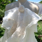 White halterneck chiffon layered irregular skirt short skirt homecoming dress R4164
