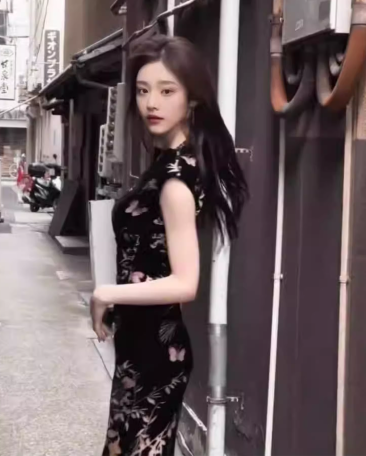 Beautiful young cheongsam 2025 new exquisite new Chinese floral dress R1819