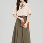 Preppy formal summer designer shirt and skirt suit R2357