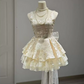 Elegant Pastel Yellow A-Line Square Lace Hem Corset Mini Homecoming Dress RS743