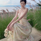 Beautiful skirt for taking photos at the beach, French style floral suspender dress, holiday beach skirt R1598