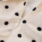 2025 Summer New French Gentle Style Polka Dot Puff Sleeves Ruffled V-Neck Dress R0912
