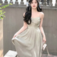 Casual Summer Spaghetti Strap Midi Dress Elegant Sleeveless Prom Party Dress      S5393