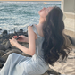 New Summer Elegant Midi Dress Women Vintage Satin Evening Party Dress        S5411