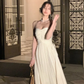 Casual Summer Spaghetti Strap Midi Dress Elegant Sleeveless Prom Party Dress      S5393