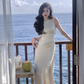 Strapless Dress Women Elegant Summer Fashion Evening Party Vintage Midi Satin Dresses       S5412