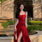 Elegant Strap Midi Dress Women Casual Sleeveless Party Dress         S5410