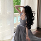 Women Sleeveless White Party Dress Elegant Prom Dress        S5418