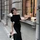 New Arrival Elegant Bodycon Sexy Vintage Casual Prom Party Midi Dress      S5420