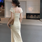 Women Elegant New Fashion Evening Party Vestidos Vintage Bodycon Midi Dresses        S5403