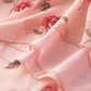 French retro pink printed dress 2025 new waist tea break long dress R2598