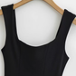 2025 Summer New French Black Dress Square Neck Waist Short Dress R0925