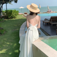 Wearing a celebrity suspender backless dress, slim fairy dress, holiday beach dress R1574