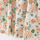 French retro floral big flower slimming waist cinching strapless dress new R2877