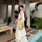 Fairy halter neck dress vacation outfit beach long dress irregular ruffle skirt R1721