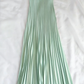 Vintage champagne pleated party evening gown         S7106