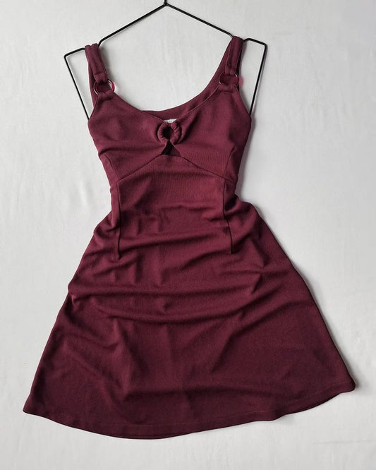 Dark-colored suspender waist sexy mini skirt homecoming dress R2724