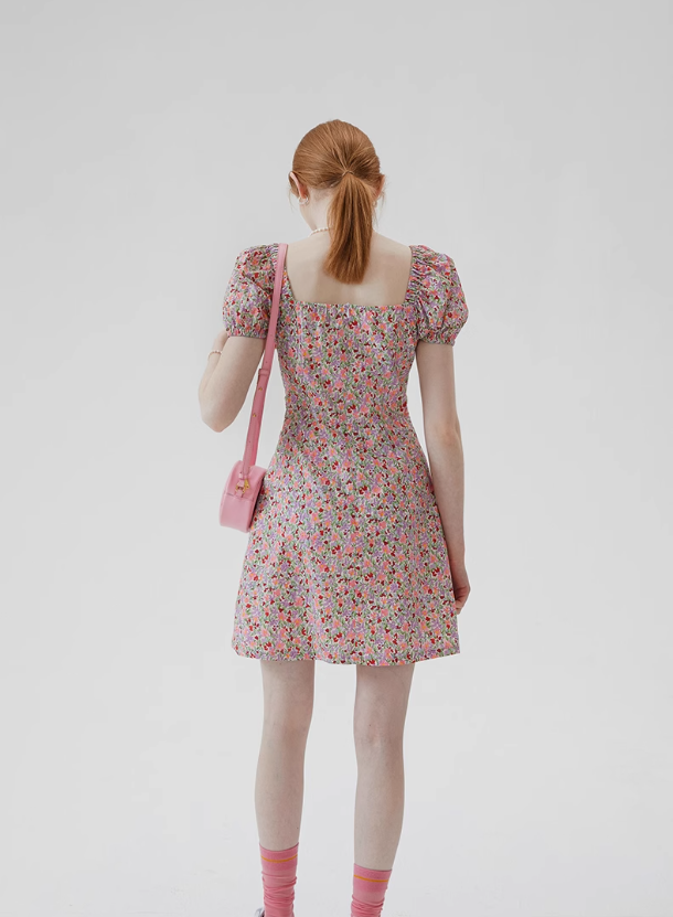 French dress short floral dress summer 2025 new R2801