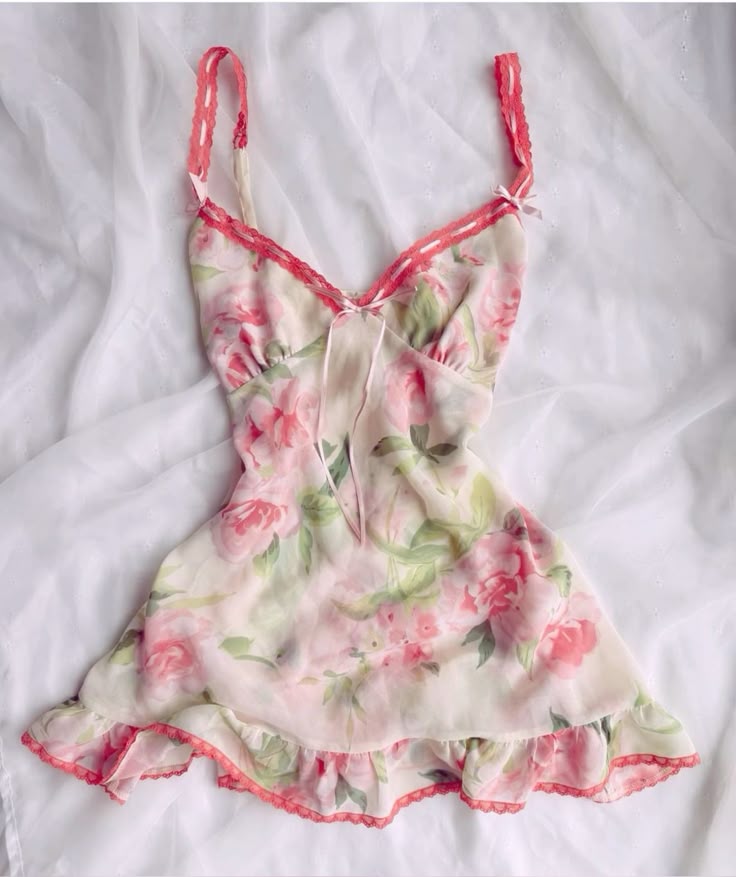 Pink floral strap low-cut sexy waist mini skirt homecoming dress R2616