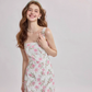 French floral suspender short dress R2710