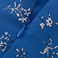 2025 Summer New Retro Blue Floral Ruffle Waist V-Neck Holiday Dress R0976