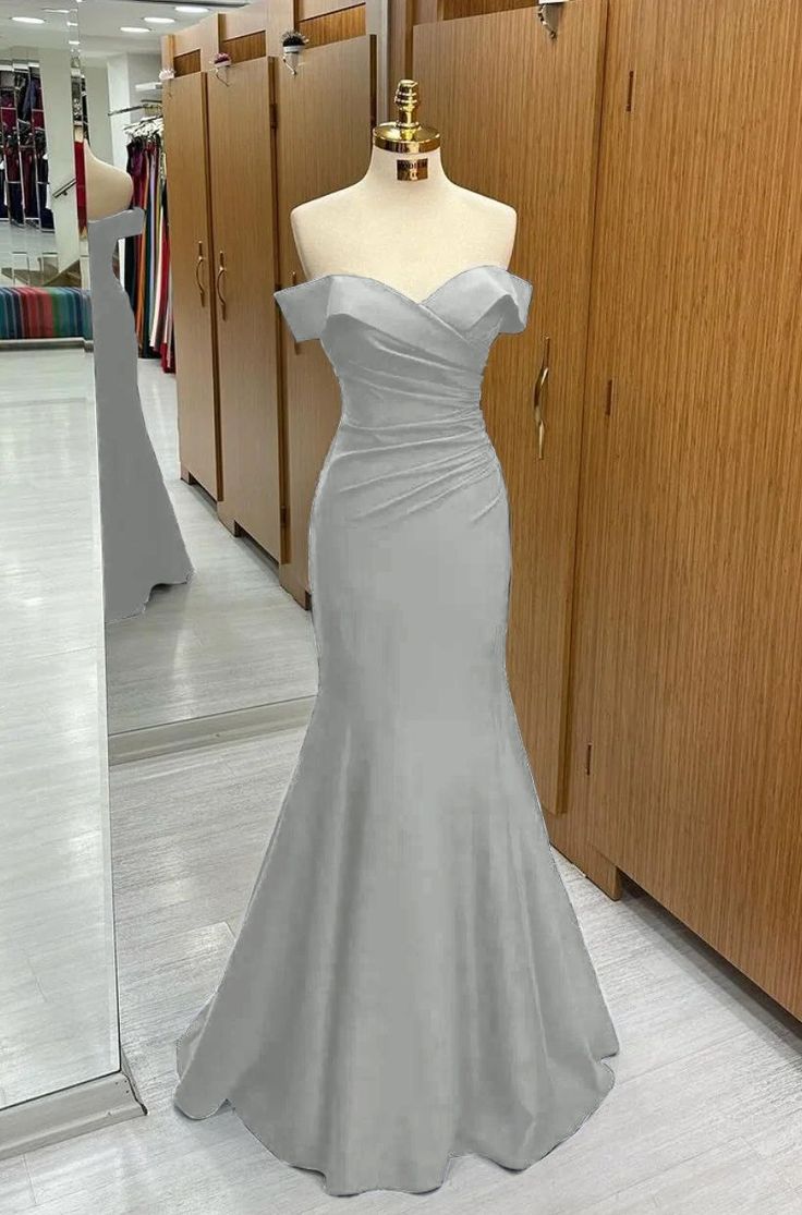 Mermaid Off-the-Shoulder Sweetheart Sleeveless Evening Dress       S5628