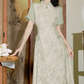New Chinese style light national style improved cheongsam waist Zen dress R2362