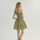 French suspender skirt seaside holiday short skirt fairy skirt plaid dress R2765